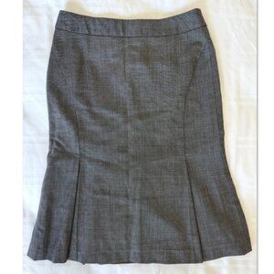 Ann Taylor Loft Tulip Pencil Skirt Size 0 Gray Zip Career Business Work